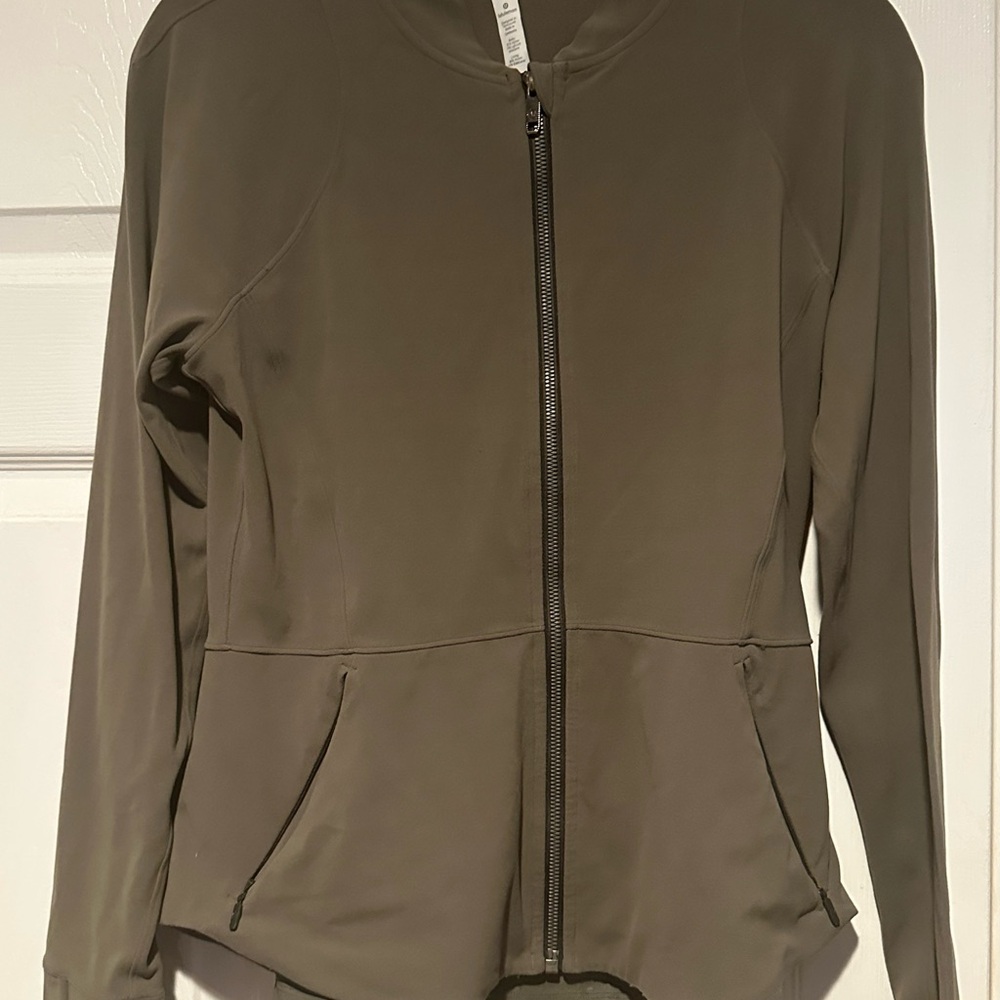 lululemon athletica Olive Green Full-Zip Jacket